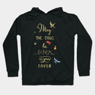 Hunger Games quality calligraphy - gold version - white Hoodie